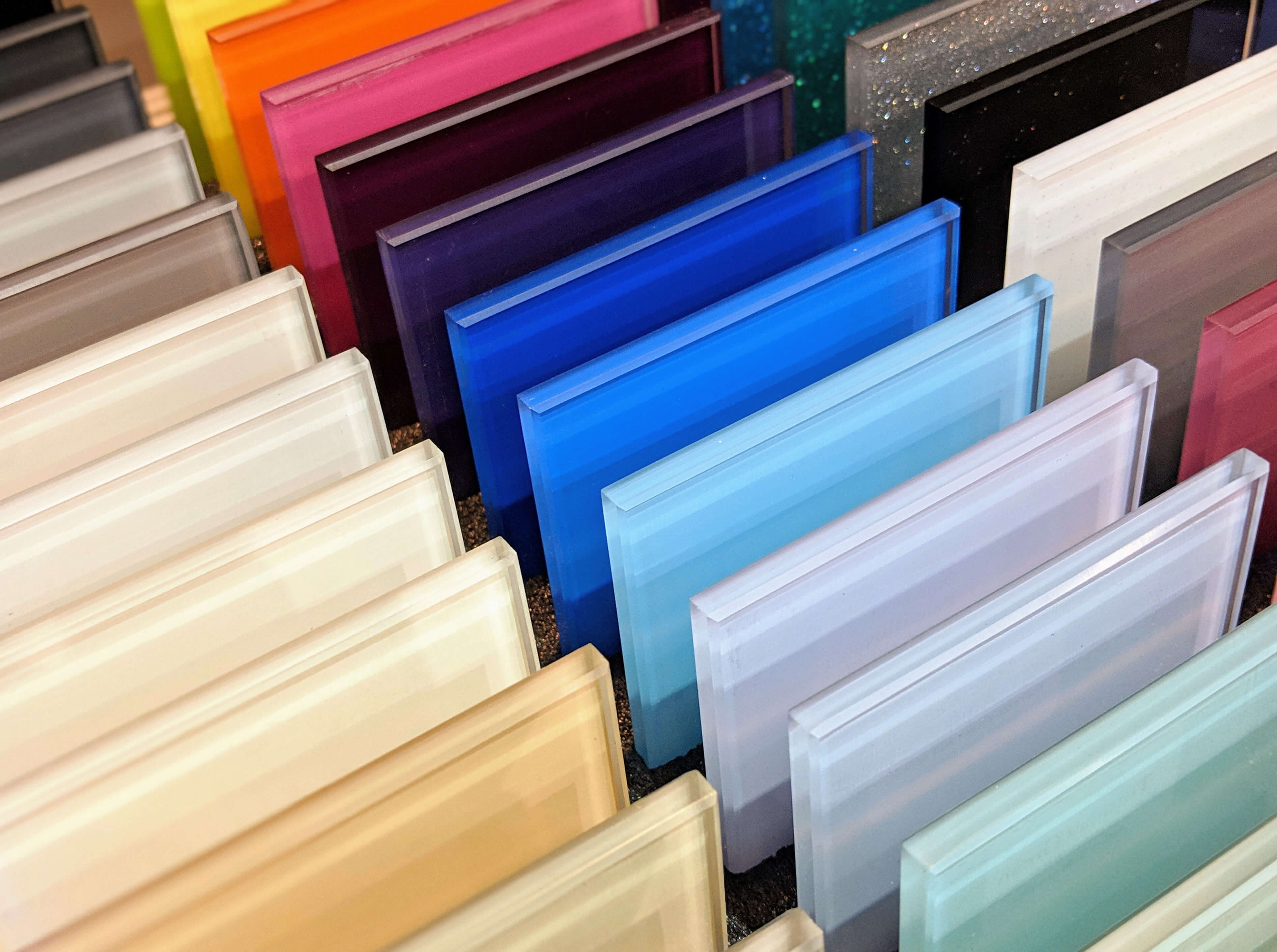 Kitchen counter tops glass
