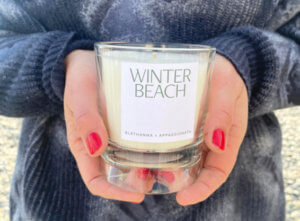 Christmas gift ideas winter beach candle